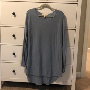 Michael Kors blue/gray tunic sweater